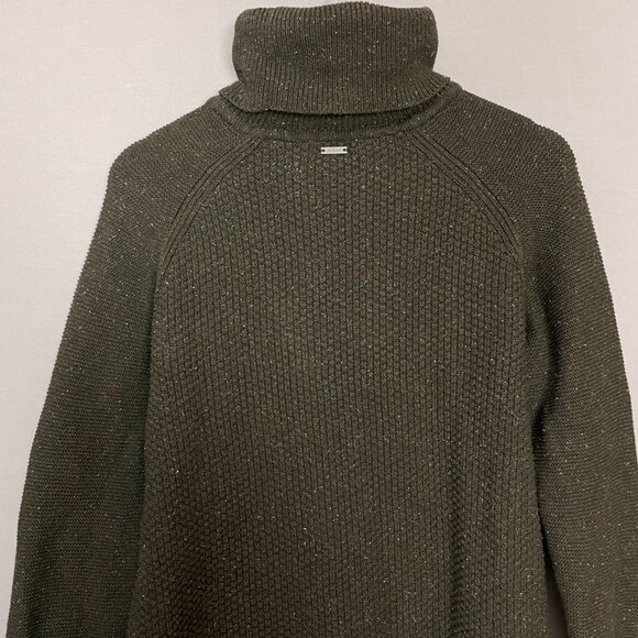 Prana Sangria Fields Sweater Dress Women Turtleneck Green Long Sleeves Medium - Picture 8 of 15